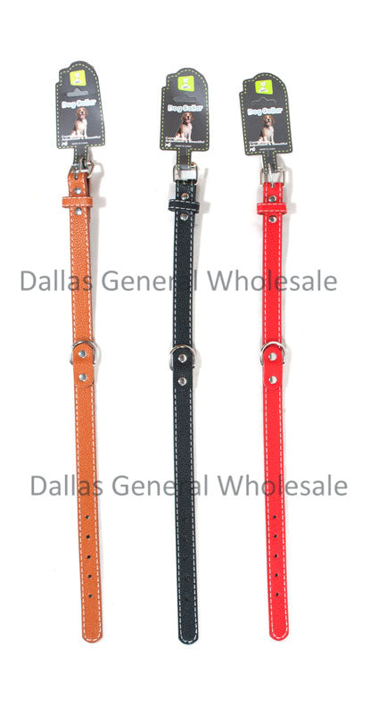 18" Leather Dog Collars Wholesale